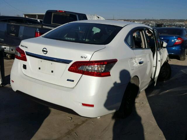 3N1AB7APXEY249294 - 2014 NISSAN SENTRA S WHITE photo 4