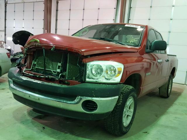 1D7HU18N28S545426 - 2008 DODGE RAM 1500 S RED photo 2