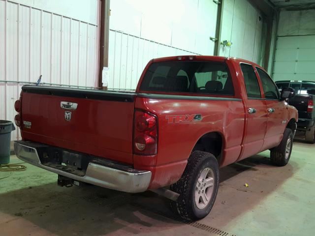 1D7HU18N28S545426 - 2008 DODGE RAM 1500 S RED photo 4