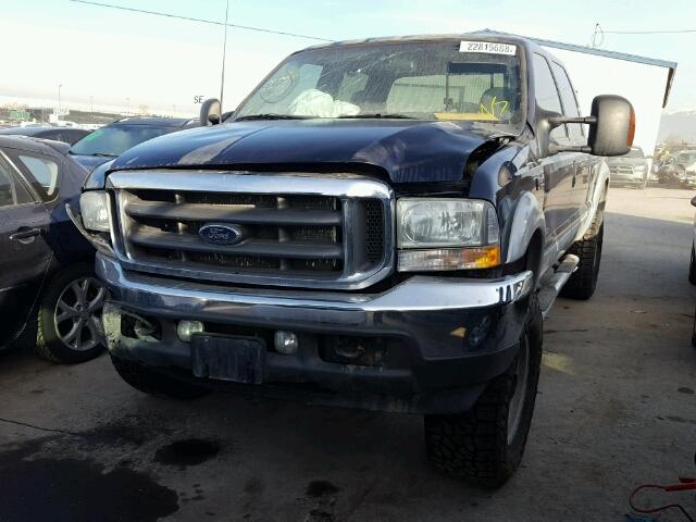 1FTSW31P33EB46775 - 2003 FORD F350 SRW S BLUE photo 2