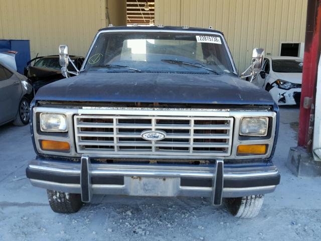 2FTJW3511FCA57735 - 1985 FORD F350 BLUE photo 10