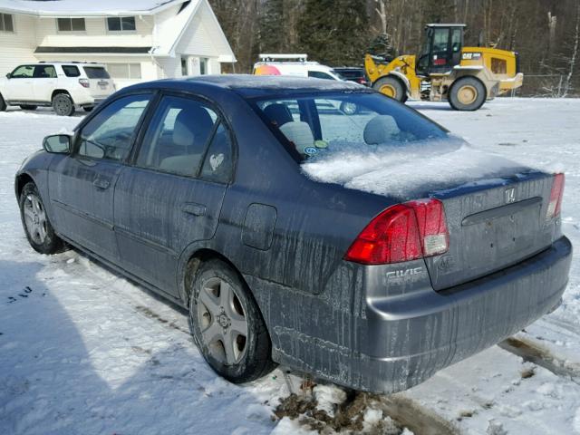 2HGES26845H512146 - 2005 HONDA CIVIC EX GRAY photo 3