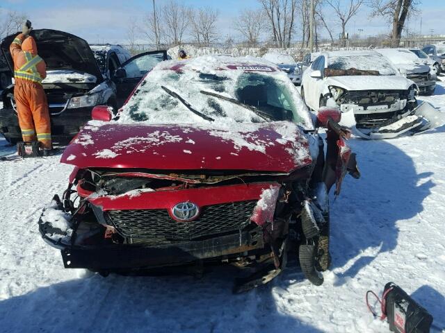 2T1BU40E49C016799 - 2009 TOYOTA COROLLA BA RED photo 9