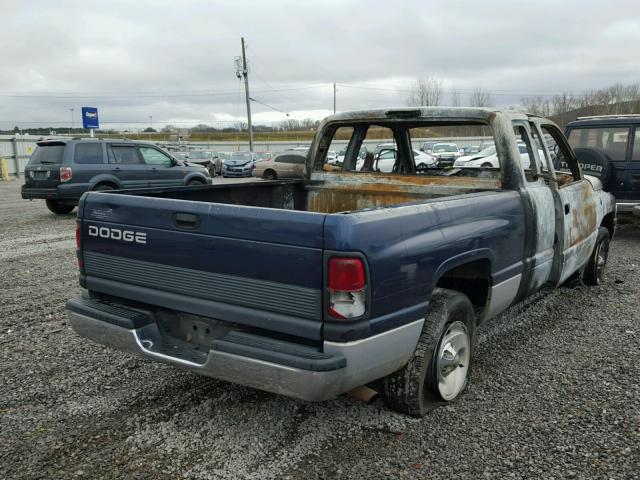 1B7HC13Y61J240666 - 2001 DODGE RAM 1500 BLUE photo 4