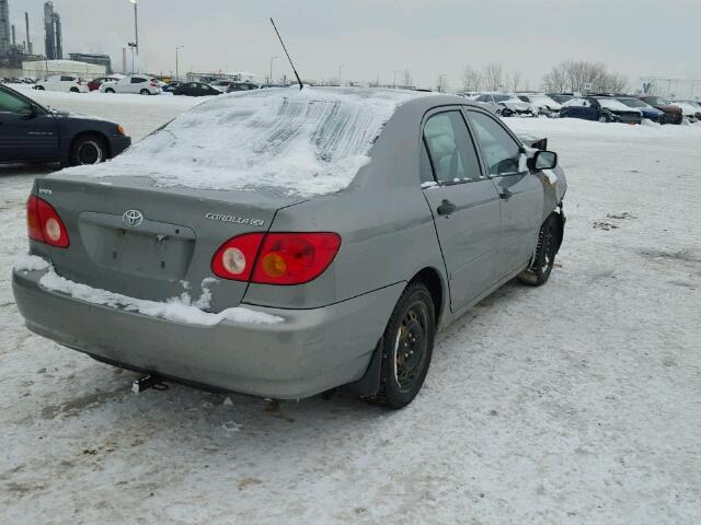 2T1BR32E24C794617 - 2004 TOYOTA COROLLA CE GRAY photo 4