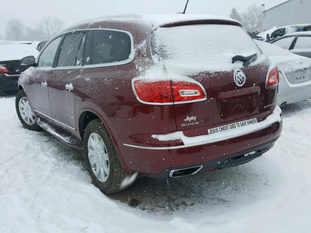 5GAKRBKD0HJ141863 - 2017 BUICK ENCLAVE MAROON photo 3