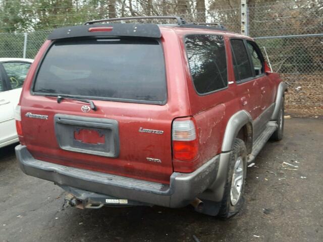 JT3GN87R9Y0166794 - 2000 TOYOTA 4RUNNER LI RED photo 4