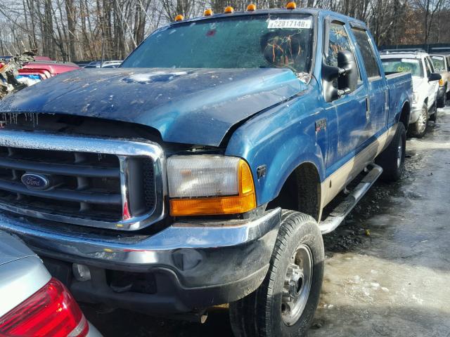 1FTNW21S11EC17559 - 2001 FORD F250 SUPER BLUE photo 2