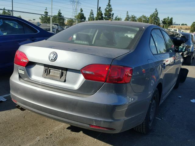 3VW2K7AJ1EM324742 - 2014 VOLKSWAGEN JETTA BASE ნაცრისფერი ფოტო 4