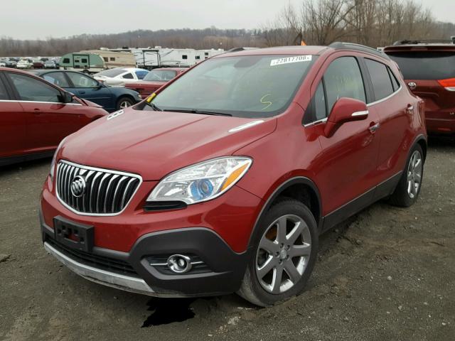 KL4CJCSB9EB575052 - 2014 BUICK ENCORE RED photo 2