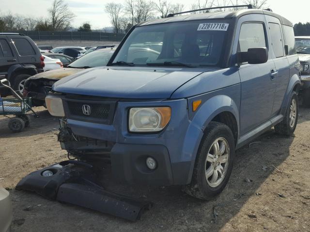 5J6YH28756L000375 - 2006 HONDA ELEMENT EX BLUE photo 2