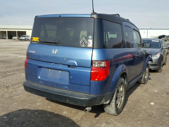 5J6YH28756L000375 - 2006 HONDA ELEMENT EX BLUE photo 4