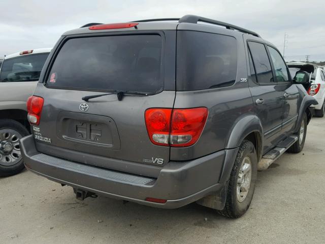 5TDZT34A95S246925 - 2005 TOYOTA SEQUOIA SR GRAY photo 4