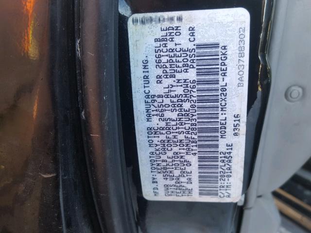 4T1BF28B3YU027766 - 2000 TOYOTA AVALON XL BLACK photo 10