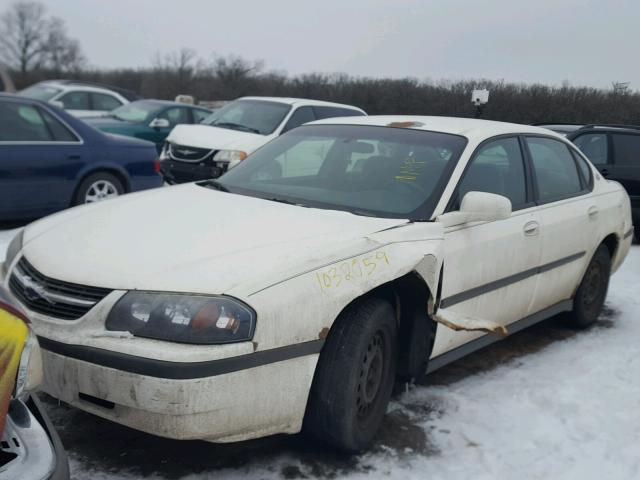 2G1WF52E019325262 - 2001 CHEVROLET IMPALA WHITE photo 2