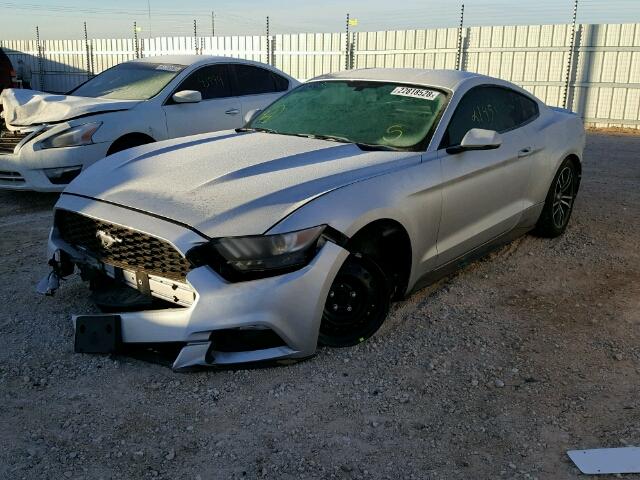 1FA6P8TH3F5305953 - 2015 FORD MUSTANG SILVER photo 2