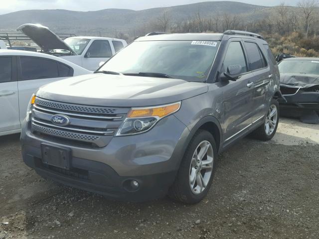 1FMHK8F8XBGA51908 - 2011 FORD EXPLORER L GRAY photo 2