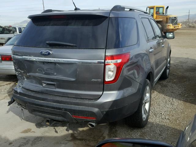 1FMHK8F8XBGA51908 - 2011 FORD EXPLORER L GRAY photo 4