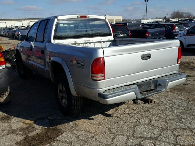 1D7HG38X03S122583 - 2003 DODGE DAKOTA QUA SILVER photo 3