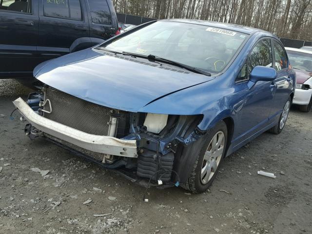 1HGFA16518L037134 - 2008 HONDA CIVIC LX BLACK photo 2