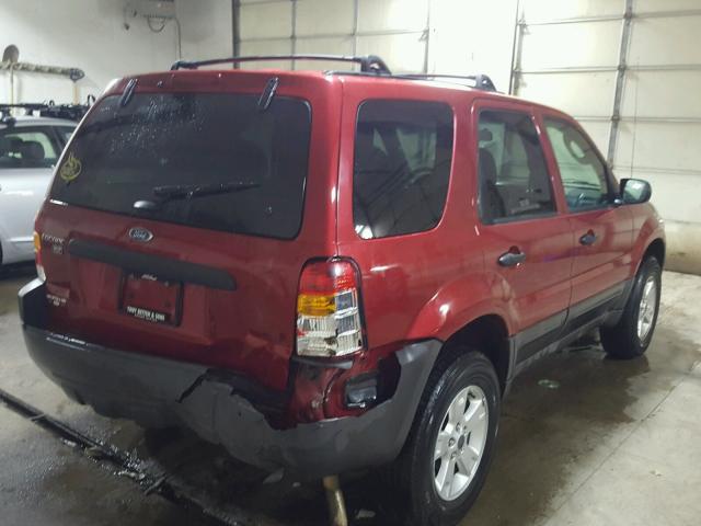 1FMYU03Z36KA41717 - 2006 FORD ESCAPE XLT RED photo 4