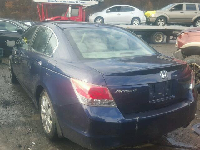 1HGCP26889A018787 - 2009 HONDA ACCORD EXL BLUE photo 3