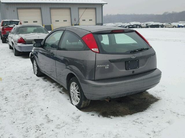 1FAHP31N17W263752 - 2007 FORD FOCUS ZX3 CHARCOAL photo 3