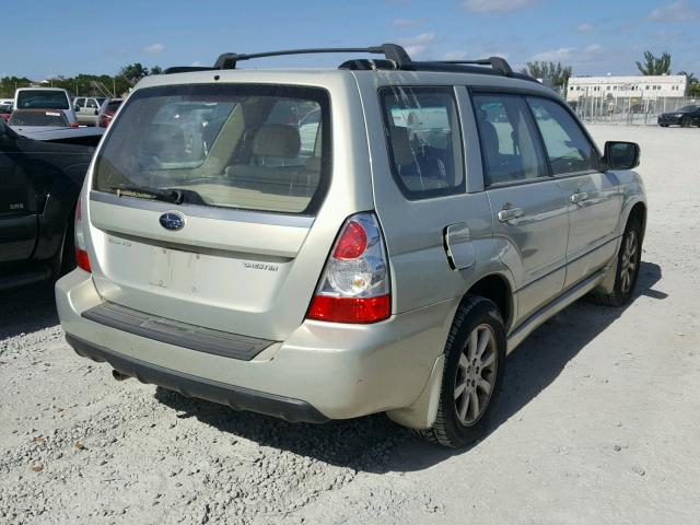 JF1SG65676H742786 - 2006 SUBARU FORESTER 2 BEIGE photo 4