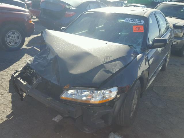 1HGCG16582A028788 - 2002 HONDA ACCORD EX BLACK photo 2