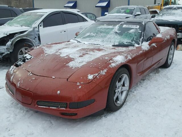 1G1YY22G015106740 - 2001 CHEVROLET CORVETTE ORANGE photo 2