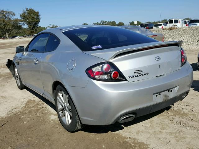 KMHHM66D58U291700 - 2008 HYUNDAI TIBURON GS SILVER photo 3