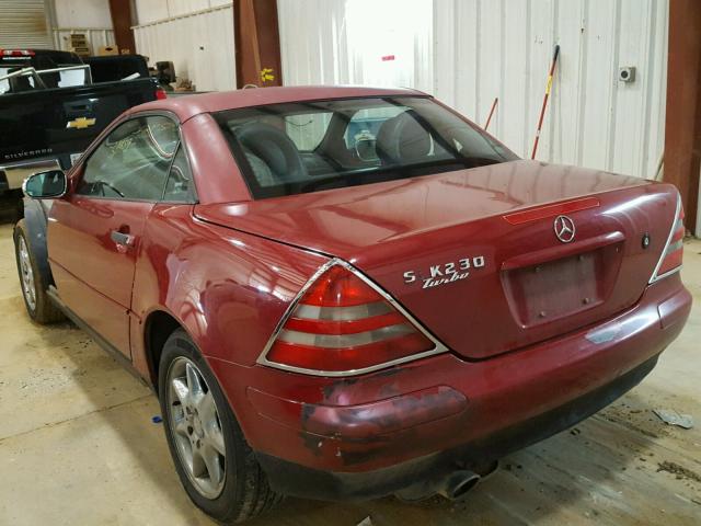 WDBKK47F8WF022966 - 1998 MERCEDES-BENZ SLK 230 KO RED photo 3