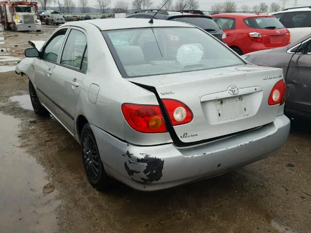 2T1BR32E73C054186 - 2003 TOYOTA COROLLA CE SILVER photo 3