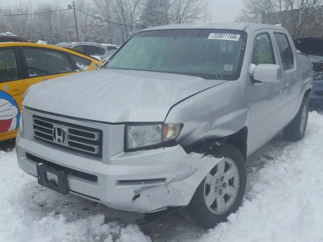 2HJYK16457H533590 - 2007 HONDA RIDGELINE SILVER photo 2