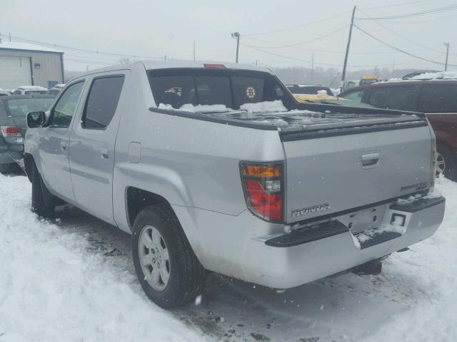 2HJYK16457H533590 - 2007 HONDA RIDGELINE SILVER photo 3