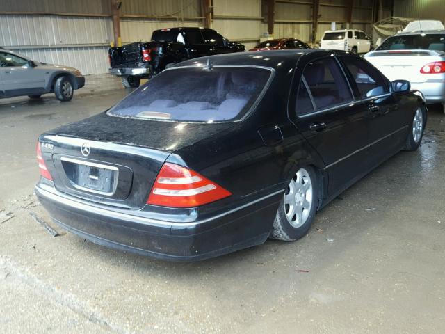 WDBNG70J41A184016 - 2001 MERCEDES-BENZ S 430 BLACK photo 4