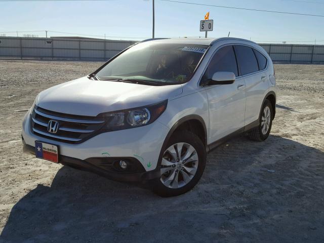 5J6RM3H71EL027853 - 2014 HONDA CR-V EXL WHITE photo 2