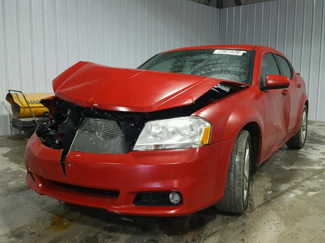 1C3CDZEG8CN329861 - 2012 DODGE AVENGER SX RED photo 2