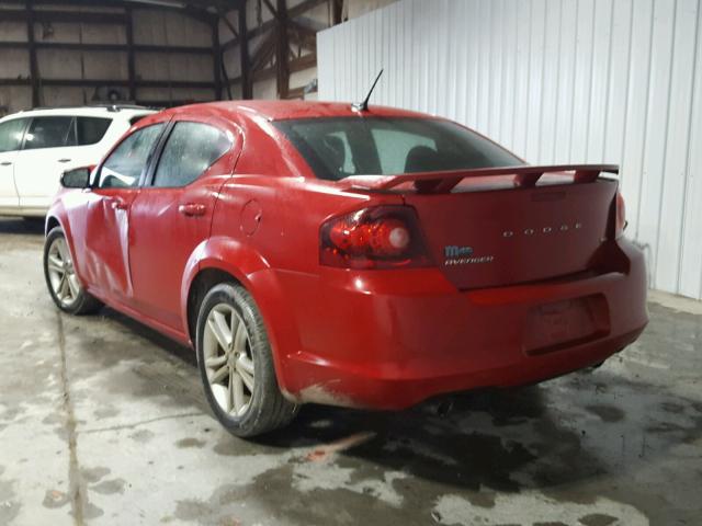 1C3CDZEG8CN329861 - 2012 DODGE AVENGER SX RED photo 3