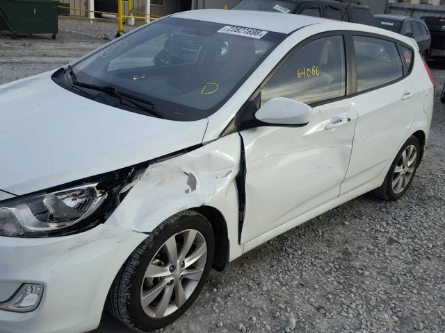 KMHCU5AE2CU027816 - 2012 HYUNDAI ACCENT GLS WHITE photo 9