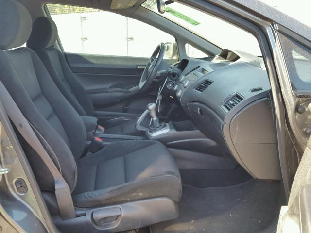 19XFA1E64BE009482 - 2011 HONDA CIVIC LX-S GRAY photo 5