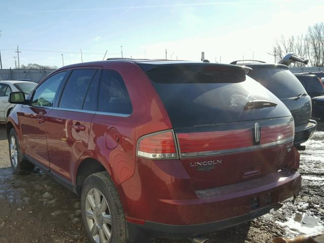 2LMDU88CX7BJ10694 - 2007 LINCOLN MKX RED photo 3