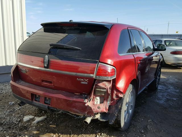 2LMDU88CX7BJ10694 - 2007 LINCOLN MKX RED photo 4