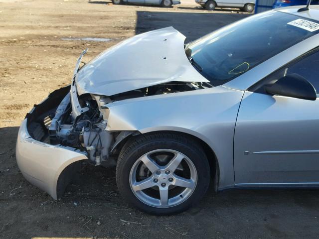 1G2ZG57N484185941 - 2008 PONTIAC G6 BASE SILVER photo 9