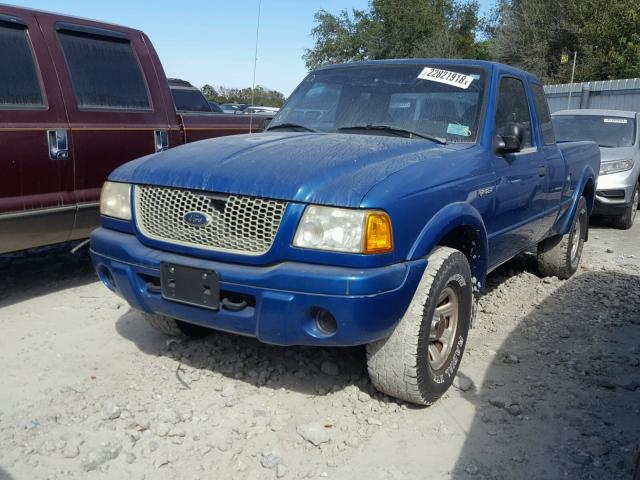 1FTYR14U11PB37324 - 2001 FORD RANGER SUP BLUE photo 2