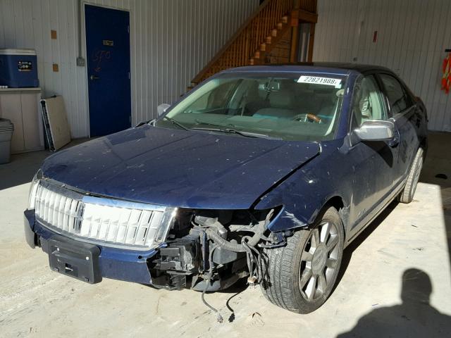 3LNHM26T77R651040 - 2007 LINCOLN MKZ BLUE photo 2