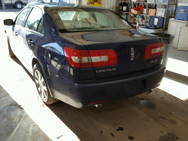 3LNHM26T77R651040 - 2007 LINCOLN MKZ BLUE photo 3