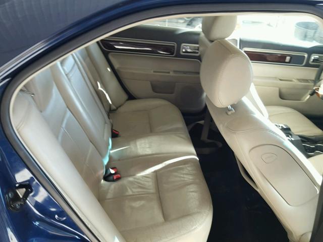 3LNHM26T77R651040 - 2007 LINCOLN MKZ BLUE photo 6