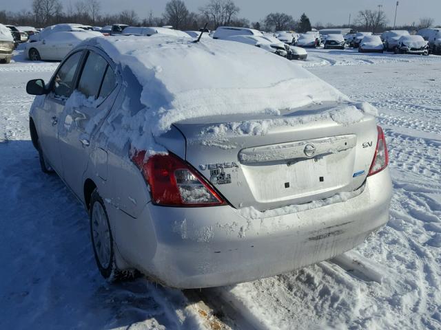 3N1CN7AP0CL897480 - 2012 NISSAN VERSA S SILVER photo 3