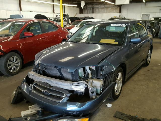 4S3BL616057227905 - 2005 SUBARU LEGACY 2.5 BLUE photo 2